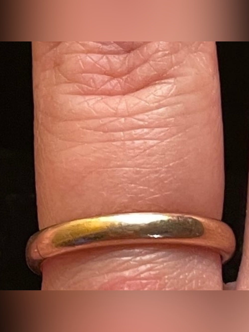 1860’s English Rose Gold Wedding Band, 7 1/4